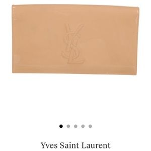 Yves Saint Laurent Tan Patent Leather Clutch - YSL